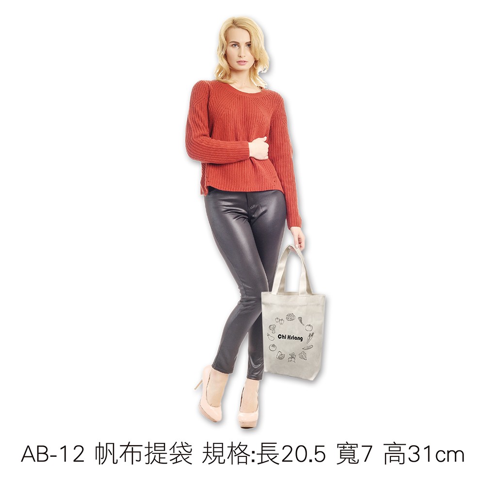 AB-12 帆布提袋 規格:長20.5 寬7 高31cm